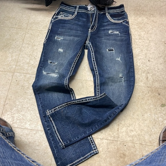 Men’s Western Answer Me Jeans Size 34/32 Straight Fit Denim New With Tags - Picture 3 of 7